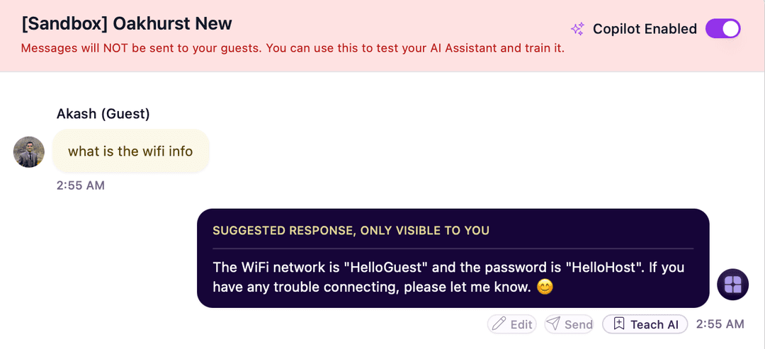 Test in Sandbox Mode